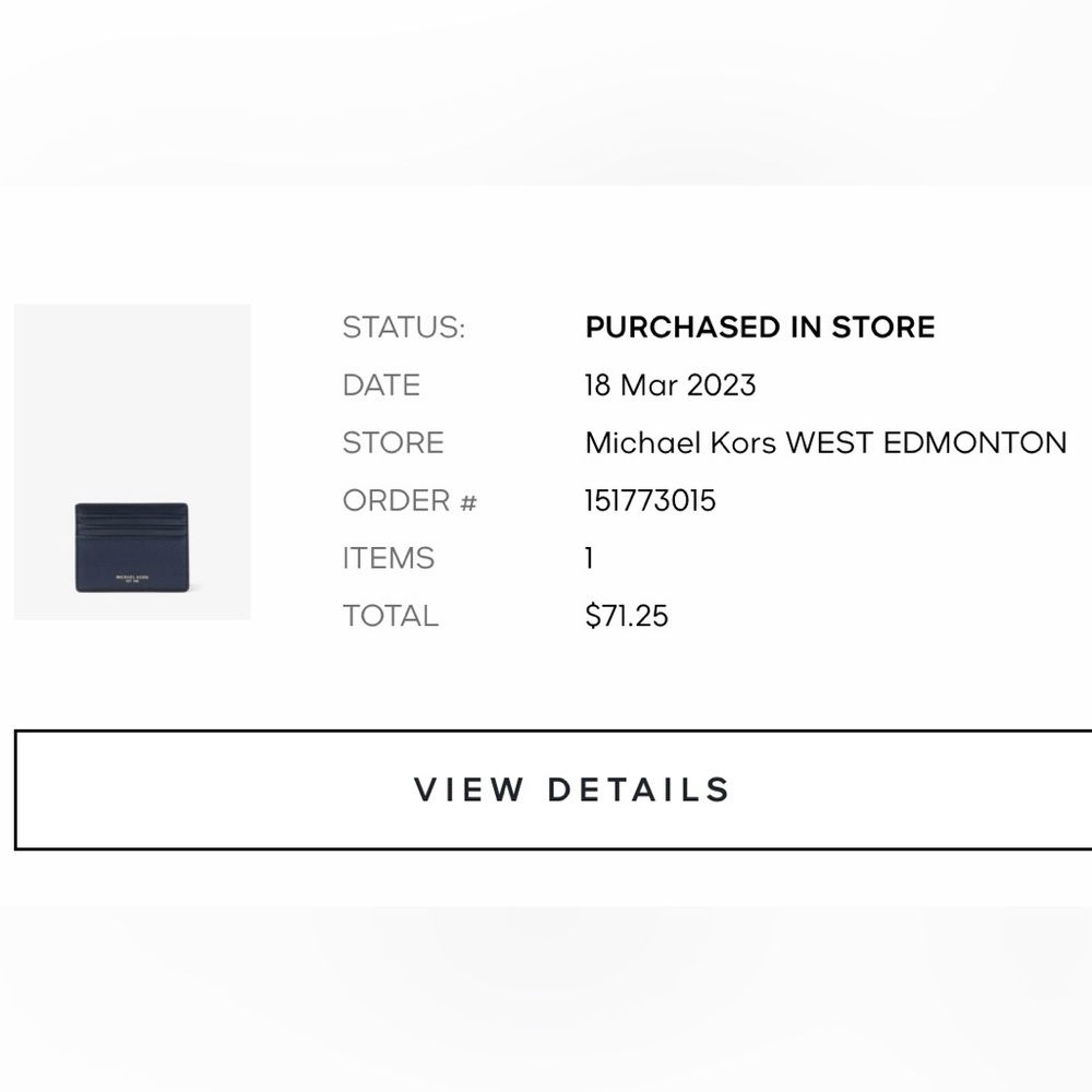 Michael Kors Men’s Tall Card Case in Dark Blue - Picture 9 of 17